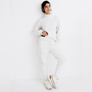 Madewell Betterterry Jogger Sweatpants Size Large Heather Donogal Grey/Mist